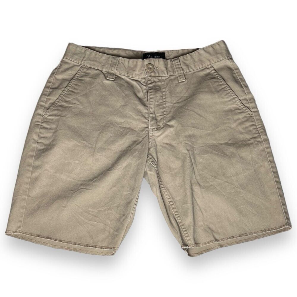Brixton Toil II Chino Shorts Casual Tan Flat Front Khaki Shorts Men’s Size 30